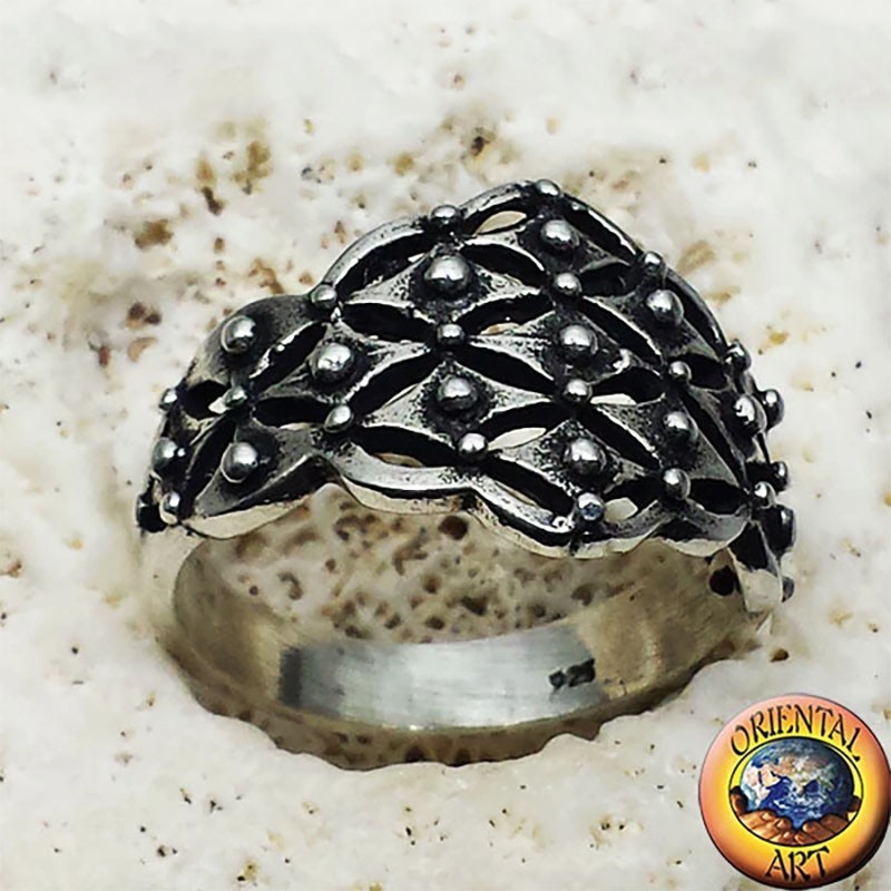 Anello Fede Sarda Argento 925 Alta 15mm | Oriental Art