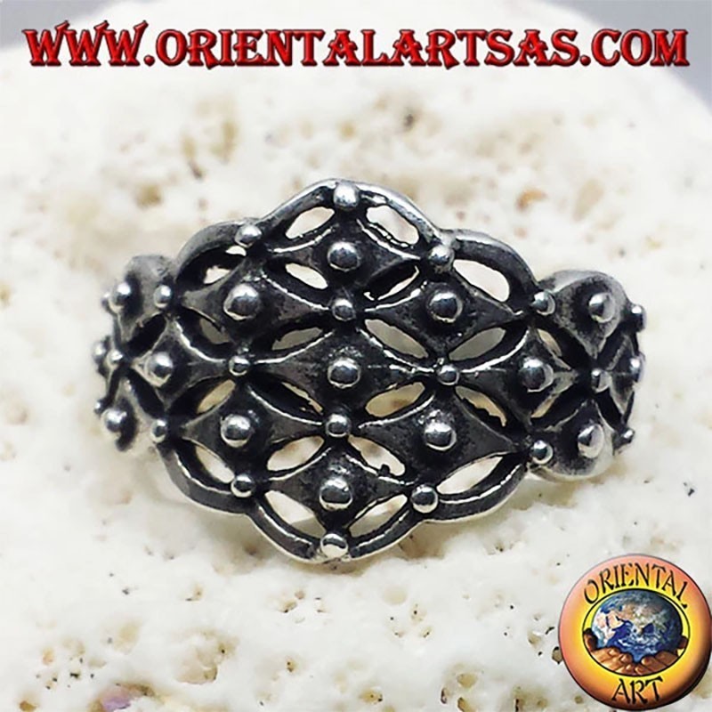 Anillo Fede Sarda Plata 925 Ancho 15mm | Oriental Art