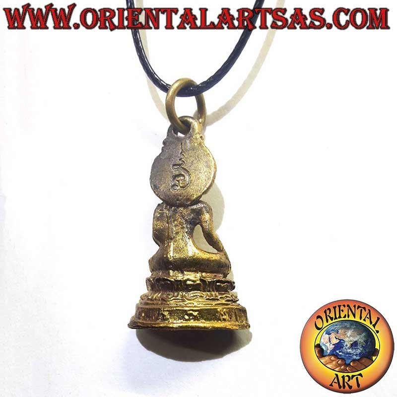 Pendentif Bouddha en Laiton Bhumisparsha Mudra – Symbole Unalome