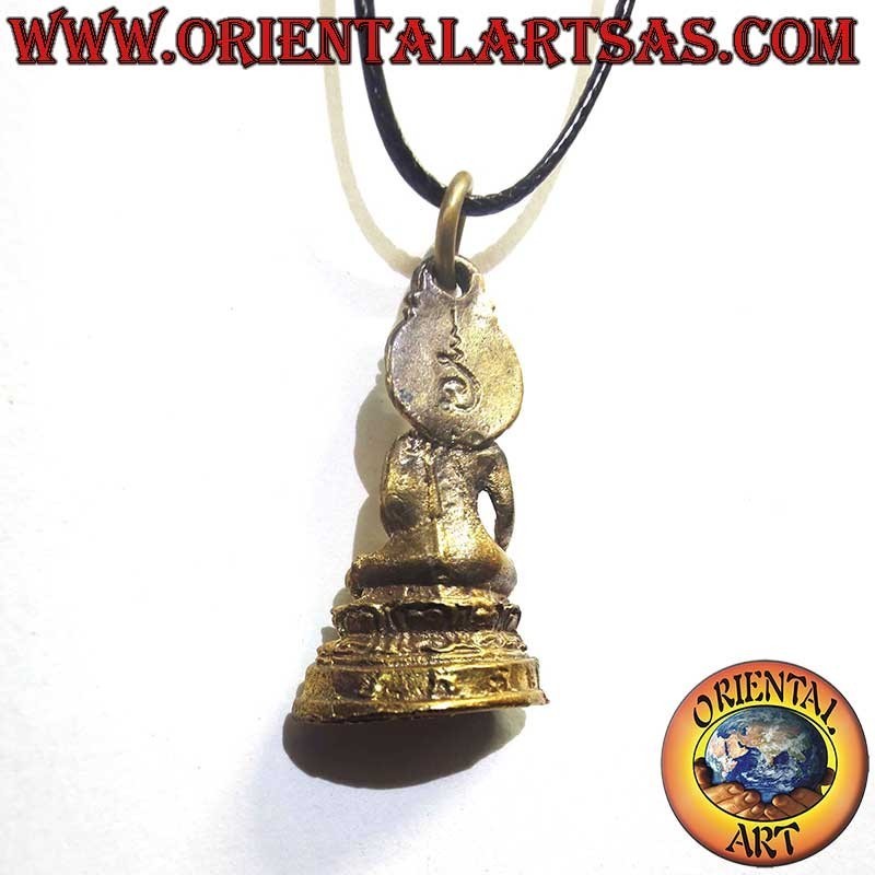 Colgante Buda de Latón Bhumisparsha Mudra – Símbolo Unalome