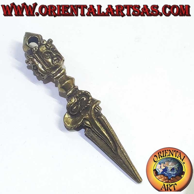 Pendentif Phurba Vajrakila Mahakala Laiton 55mm | Oriental Art