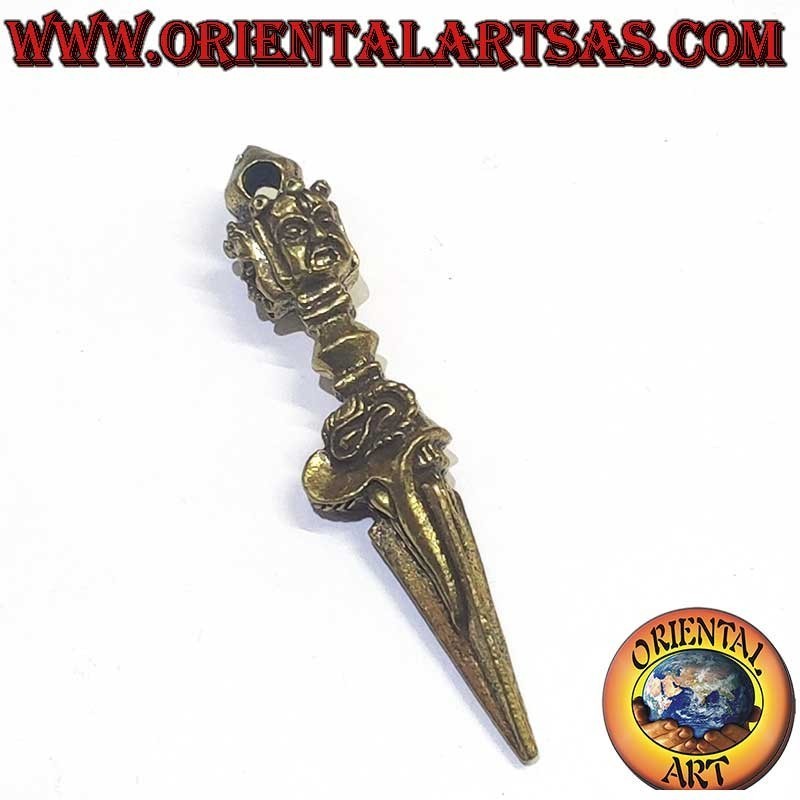 Pendentif Phurba Vajrakila Mahakala Laiton 55mm | Oriental Art