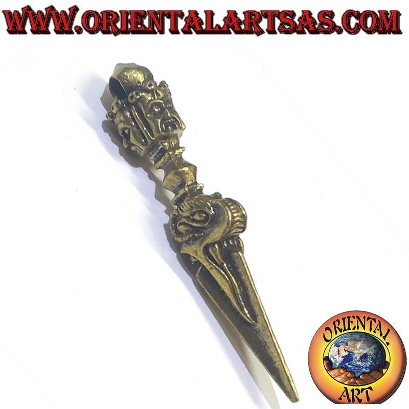 Phurba Vajrakila Mahakala Anhänger Messing 55mm | Oriental Art