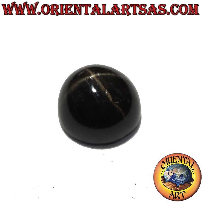 Black Star Diopside Naturale 9mm Cabochon Asterismo 4 Raggi | Oriental Art