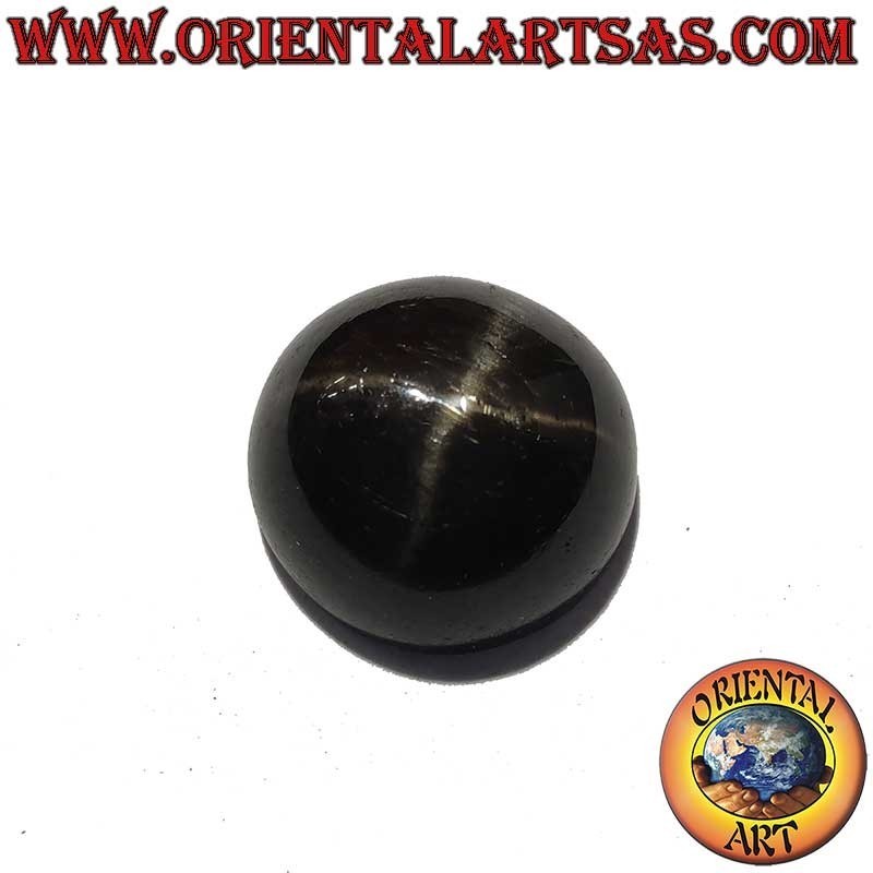 Black Star Diopside Naturale 9mm Cabochon Asterismo 4 Raggi | Oriental Art