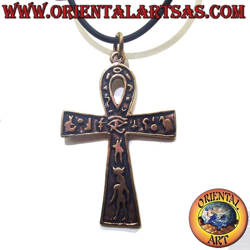 Ankh Horusauge Anhänger Bronze 55mm | Oriental Art