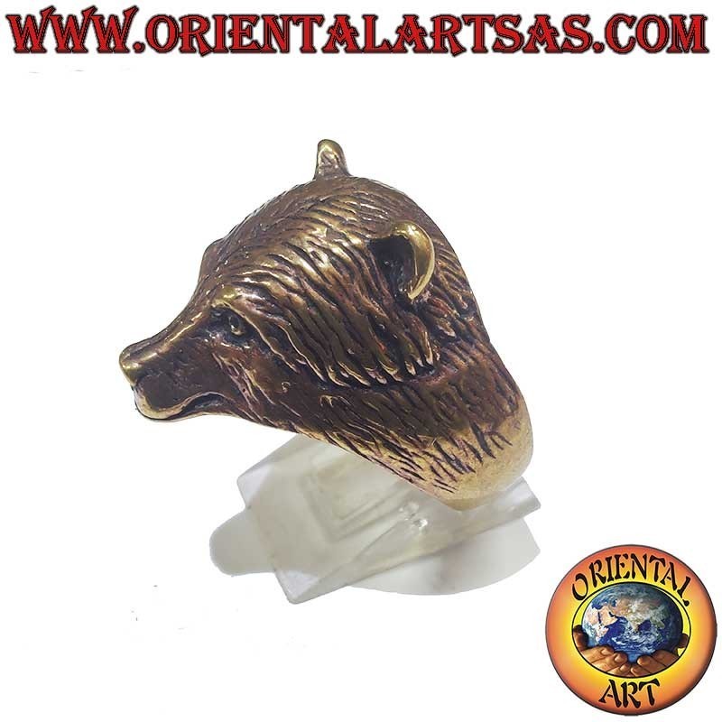Bärenkopf Ring Bronze 24mm - Symbol der Stärke | Oriental Art