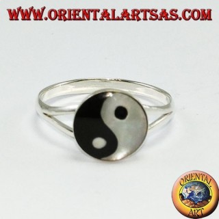 Bague en argent, yin yang Tao (simple)