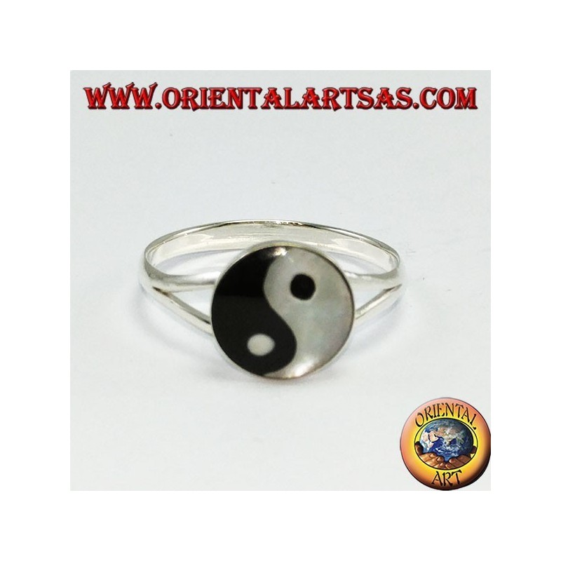 Silver ring, yin yang Tao (simple)