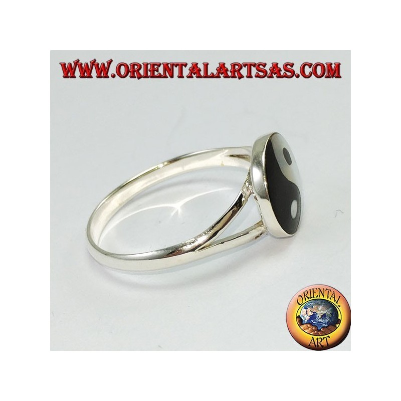 Anello in argento, yin yang Tao (semplice)