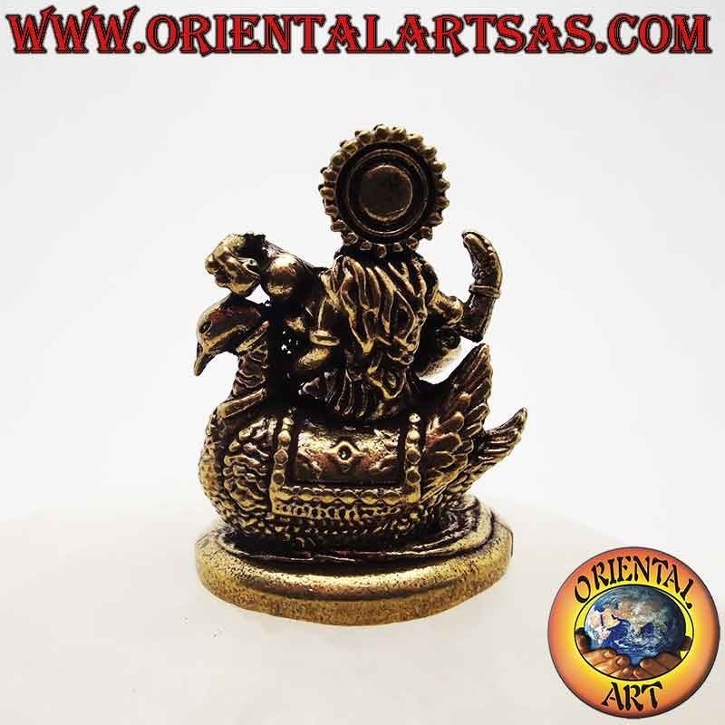 Statue Saraswati sur Cygne Laiton - Déesse Indienne | Oriental Art
