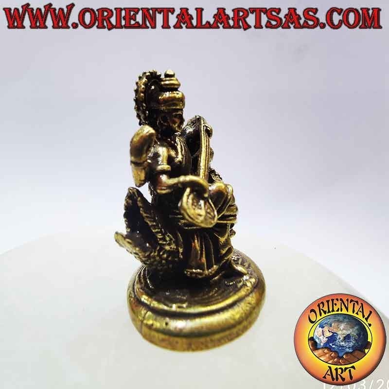 Saraswati auf Schwan Statue Messing - Indische Göttin | Oriental Art