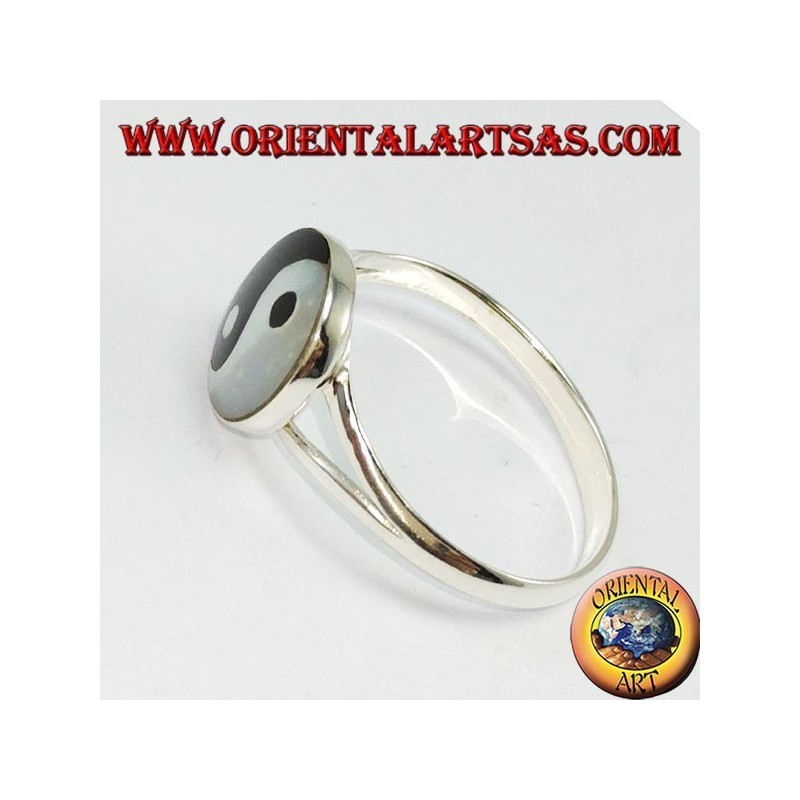 Bague en argent, yin yang Tao (simple)
