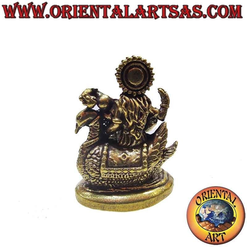 Statue Saraswati sur Cygne Laiton - Déesse Indienne | Oriental Art