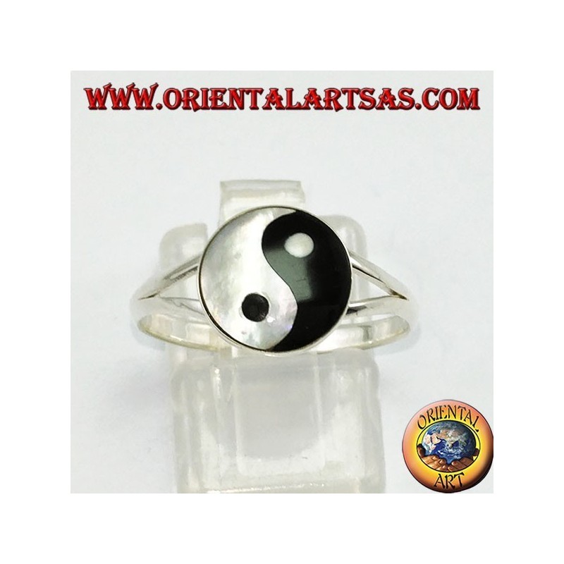 Anello in argento, yin yang Tao (semplice)