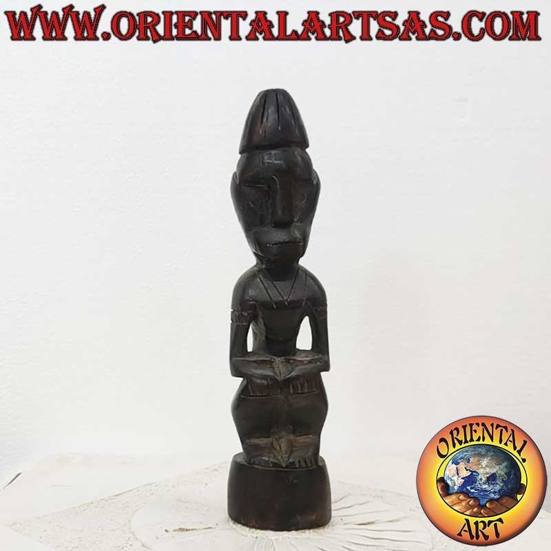 Estatua Tribal Dayak Madera de Hierro Borneo 27cm - Espíritu Ancestro Protector