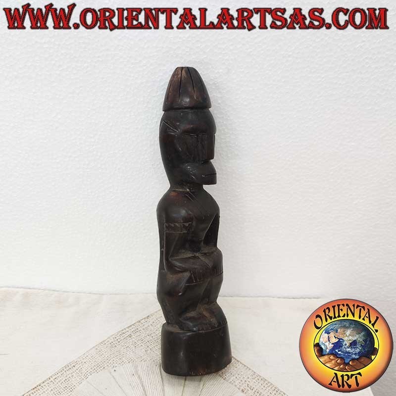 Statue Tribale Dayak Bois de Fer Bornéo 27cm - Esprit Ancêtre Protecteur