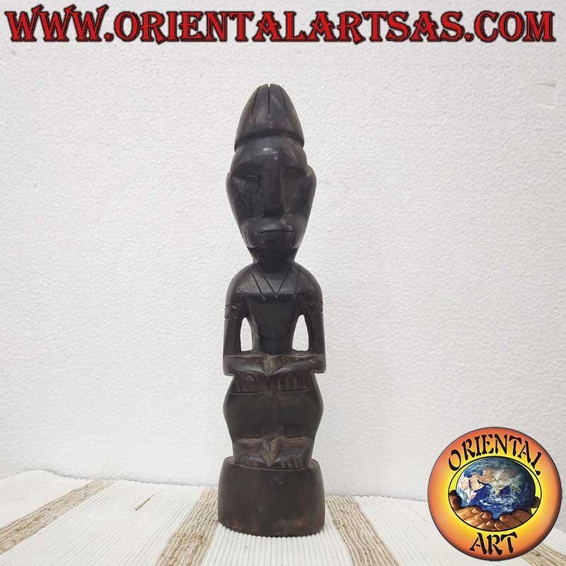 Dayak Tribal Statue Ironwood Borneo 27cm - Ancestor Protector Spirit