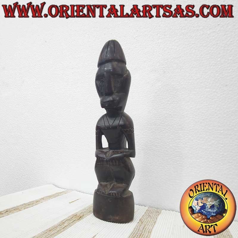 Dayak Tribal Statue Ironwood Borneo 27cm - Ancestor Protector Spirit