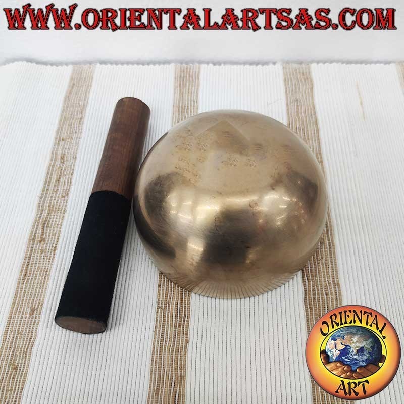 Tibetan Singing Bowl 14cm 7 Metals Note A 415Hz - Handmade
