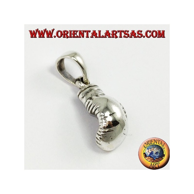 Silver pendant, boxer gloves