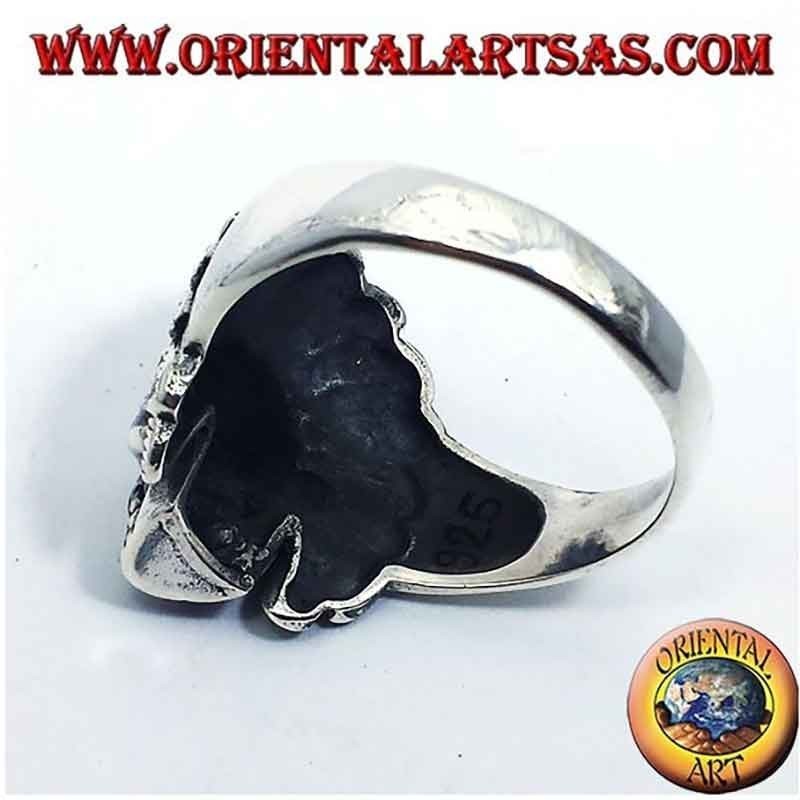Native American Skull Headdress Ring 925 Silver 23x20mm | Oriental Art
