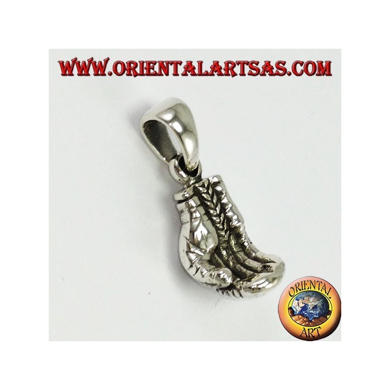 Silver pendant, boxer gloves