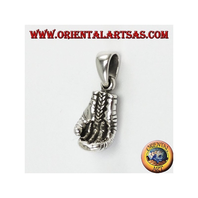 Colgante de plata, guantes boxer