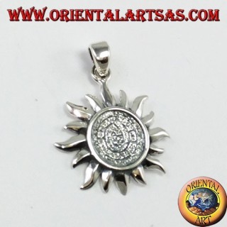 Colgante de plata, sol con disco Festo