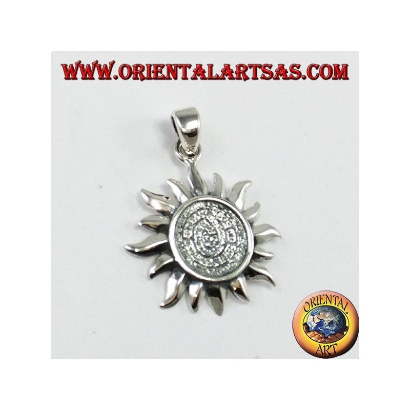 Colgante de plata, sol con disco Festo