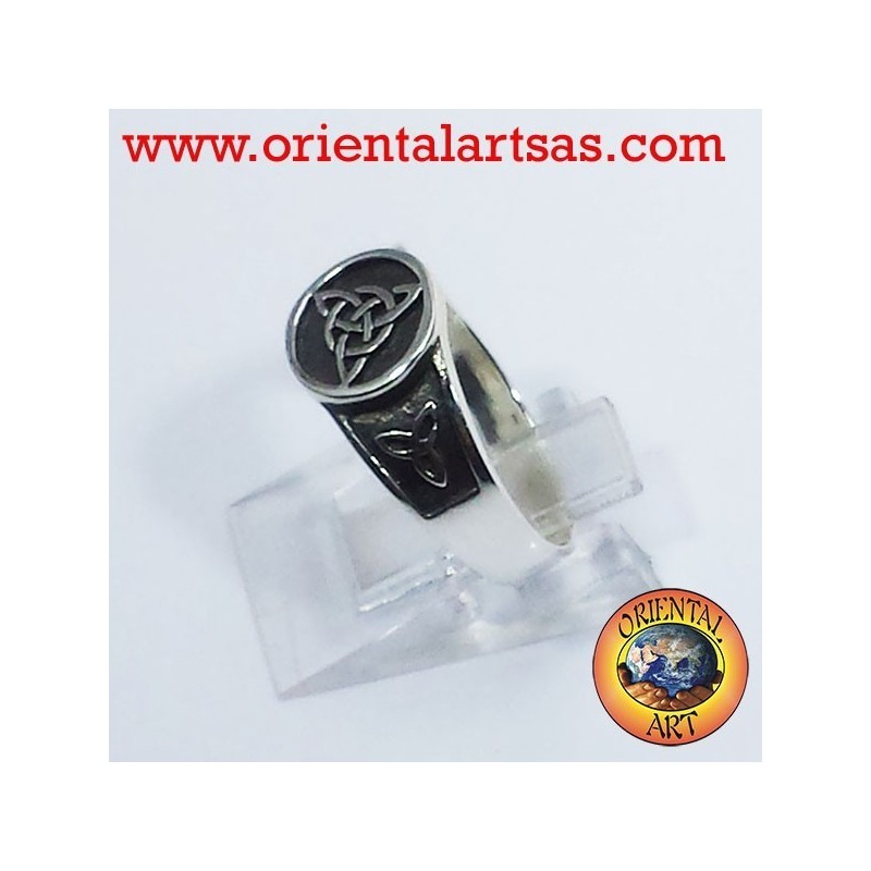 Celtic nodo nudo anillo de plata triskell Tyrone