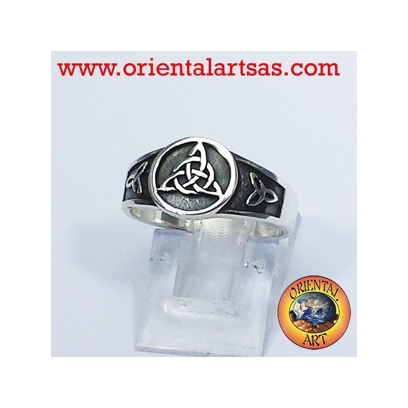 Celtic nodo nudo anillo de plata triskell Tyrone