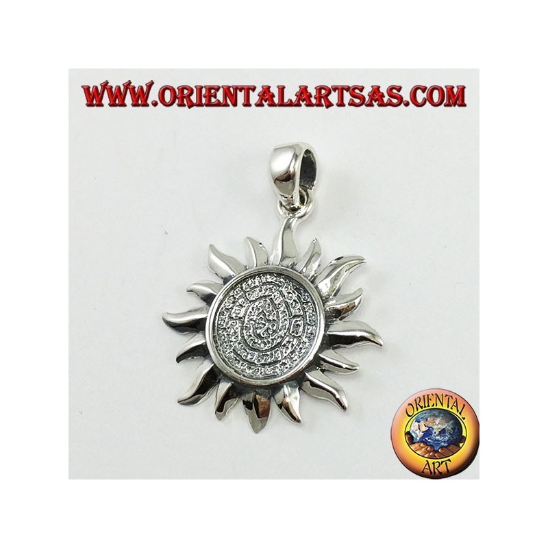 Pendentif en argent, soleil avec disque Festo