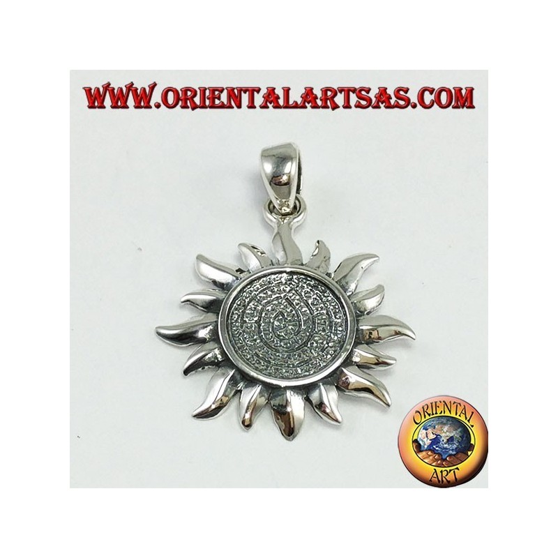 Pendentif en argent, soleil avec disque Festo