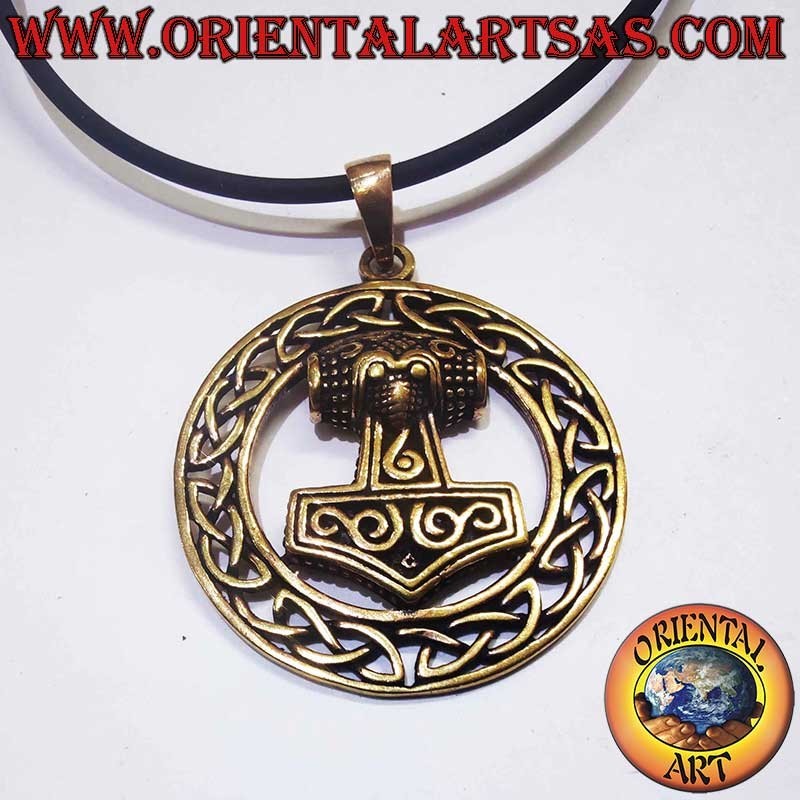 Ciondolo Martello Thor Mjöllnir Nodo Celtico Bronzo 32mm | Oriental Art  Meta Descrizione: