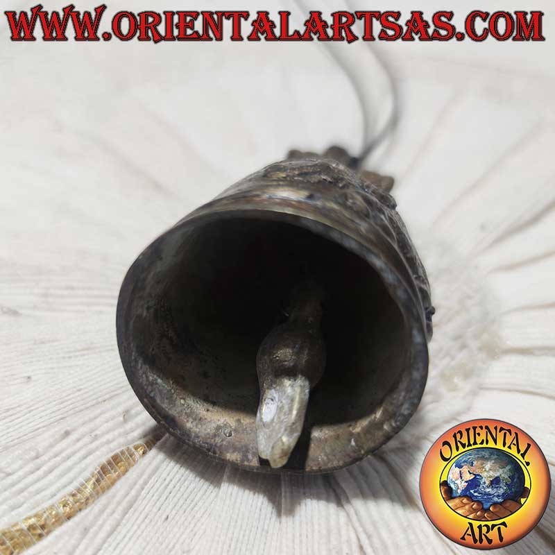 Buddhist Temple Bell Bronze Elephant Feng Shui 8cm 120g | Oriental Art