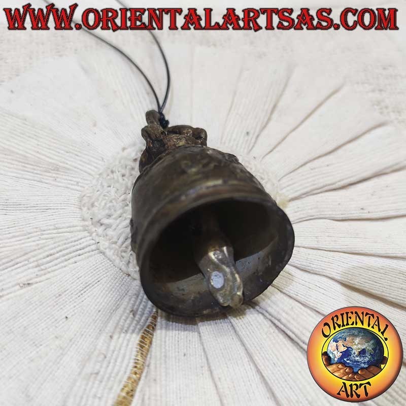 Campana Tempio Buddista Bronzo Elefante Feng Shui 8cm 120g | Oriental Art