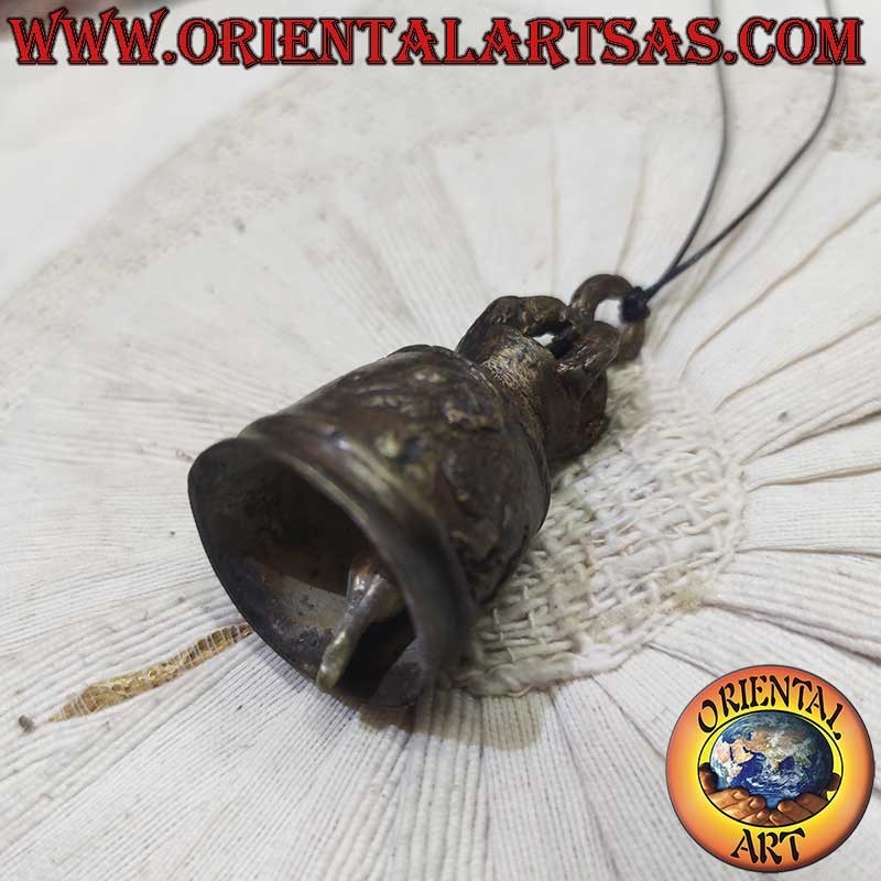 Campana Tempio Buddista Bronzo Elefante Feng Shui 8cm 120g | Oriental Art