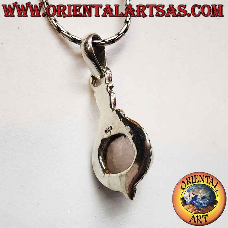 Ciondolo Quarzo Rosa Tondo Sfere Argento 925 30mm | Oriental Art