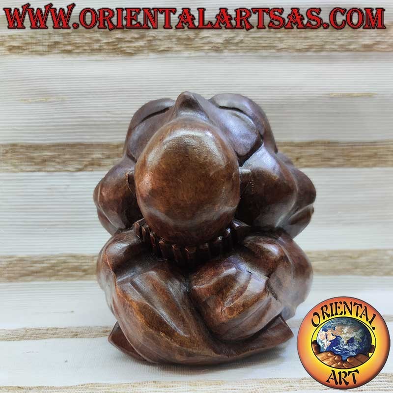 Yogi Skulptur Suar Holz Handgefertigt 17cm - Einzelstück | Oriental Art