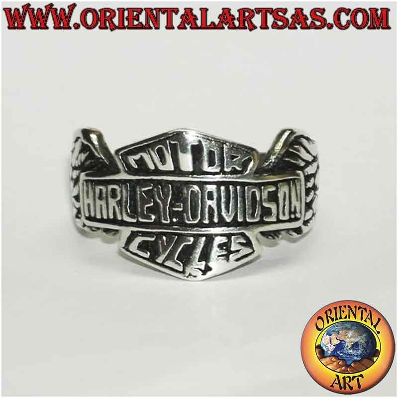 925 Silver Ring Harley Davidson Wings High Relief Biker