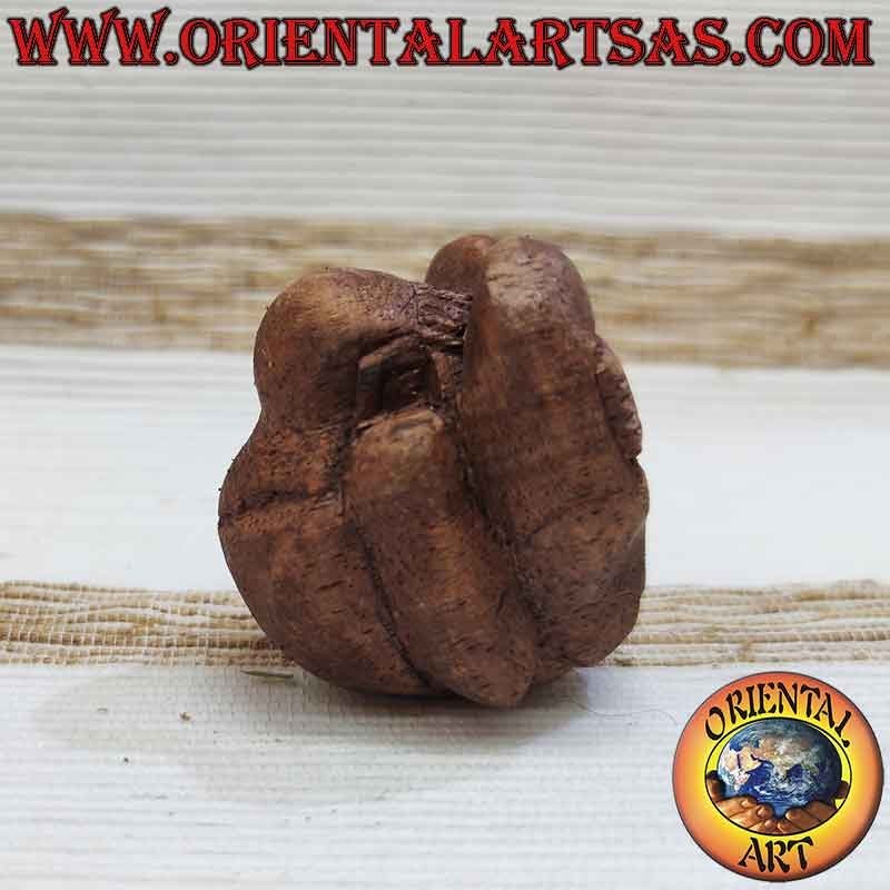 Sculpture Yogi Bois de Suar Fait Main 17cm - Pièce Unique | Oriental Art