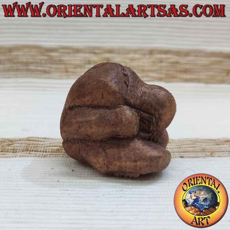 Sculpture Yogi Bois de Suar Fait Main 17cm - Pièce Unique | Oriental Art