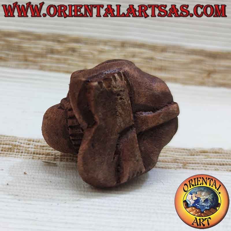 Sculpture Yogi Bois de Suar Fait Main 17cm - Pièce Unique | Oriental Art