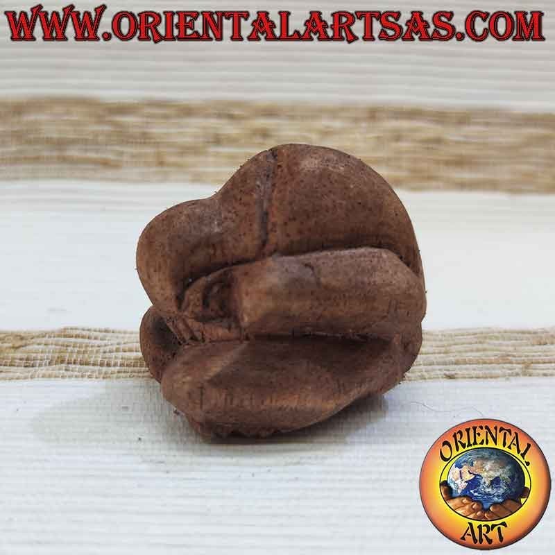 Statua Yogiman (Orang Malu) in legno di Suar. Buddha Piangente. Fatto a mano, pezzo unico. 5x5x5 cm, 20 gr. Tiene lontano ogni m