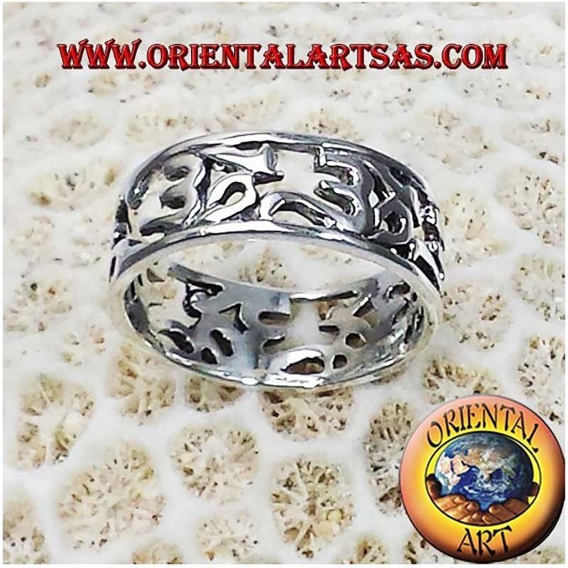 Anello Argento 925 Om Traforato Fascia Spirituale | Oriental Art