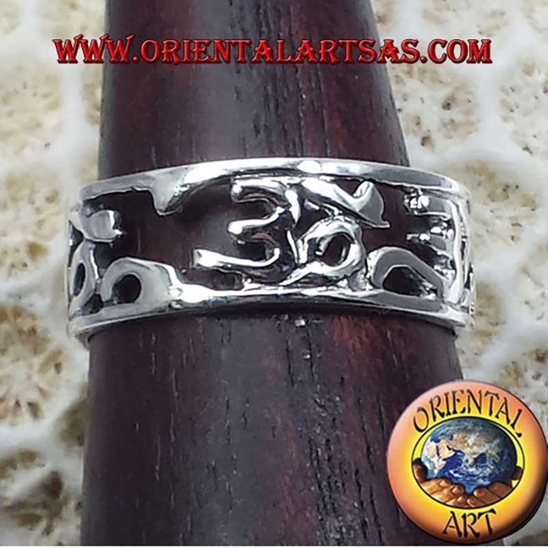 925 Silber Bandring Om Durchbrochen Heilige Silbe 8 mm 5g | Oriental Art