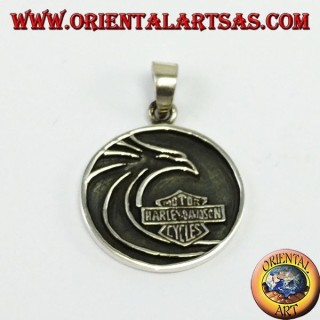 Harley Davidson silver pendant with stylized eagle