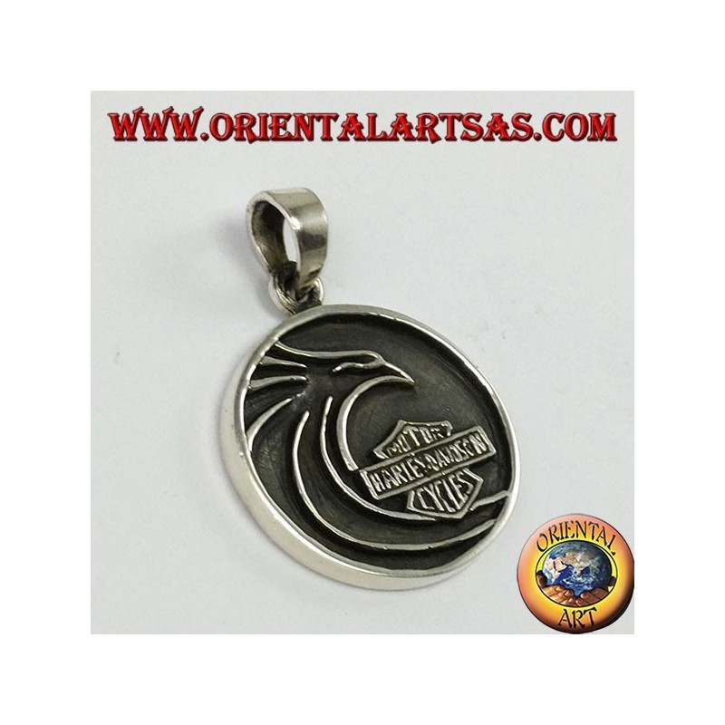 Ciondolo in argento Harley Davidson con aquila stilizzata