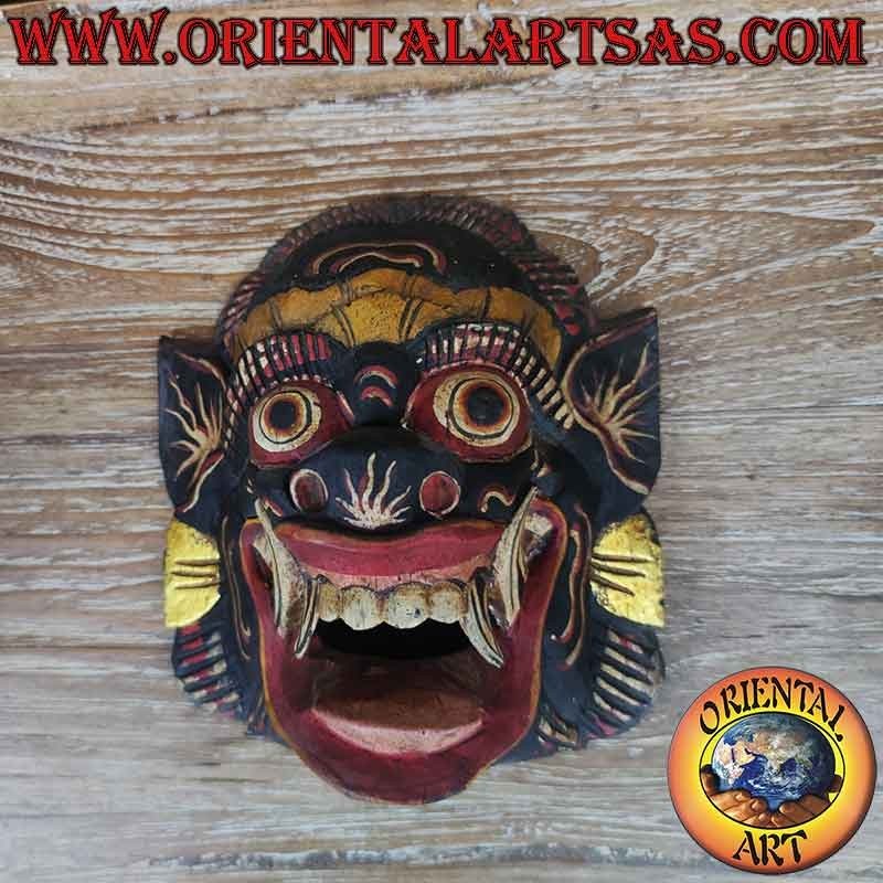 Barong Mask Bali Hand Carved Hand Painted Wood 20 cm |Oriental Art